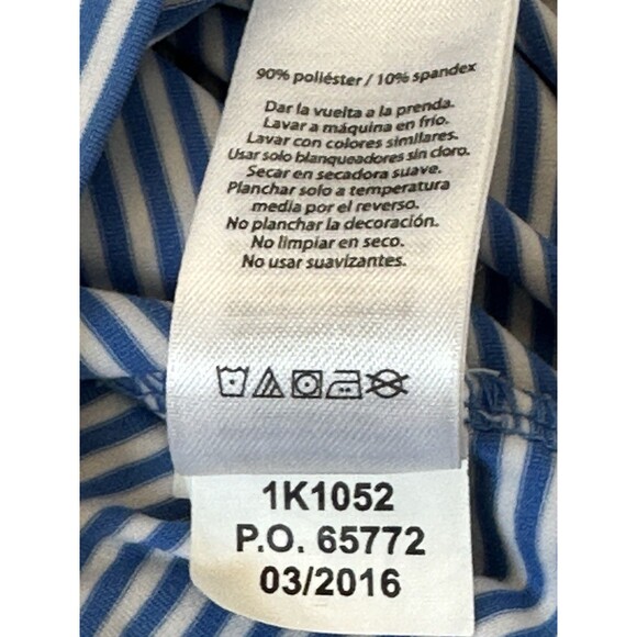 Vineyard Vines Men’s Polo Shirt XXL Blue White Stripe Performance Stretch Whale - Picture 14 of 15